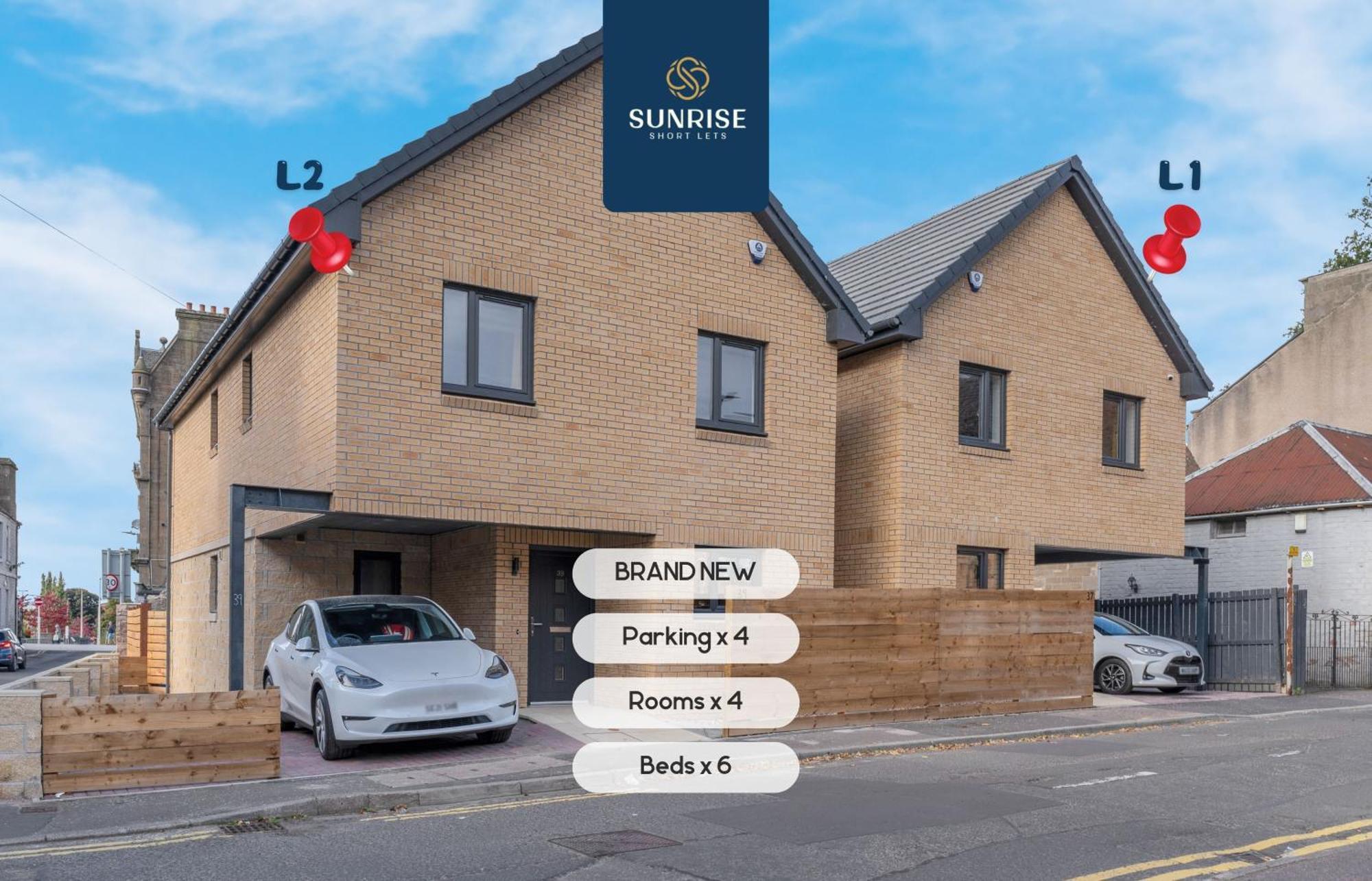 L2 - Stunning 4 Bed House With 6 Beds And 3 Bathrooms, Tvs In Each Room, Free Parking, Fully Equipped, Local Amenities, Easy Ring Road Access, Special Rates Ask Sunrise Short Lets Dundee Bagian luar foto